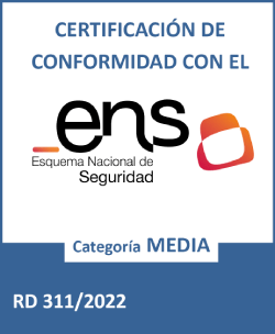 Distintivo ENS Certificación MEDIA RD311-2022